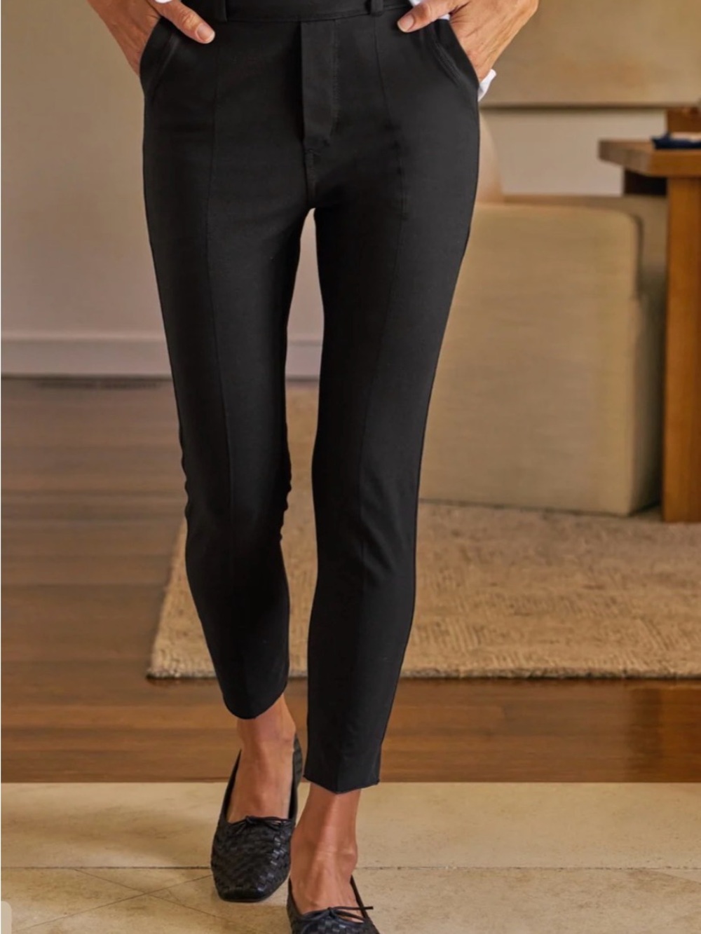 Frank & Eileen Black Ankle Slim Crop Pants